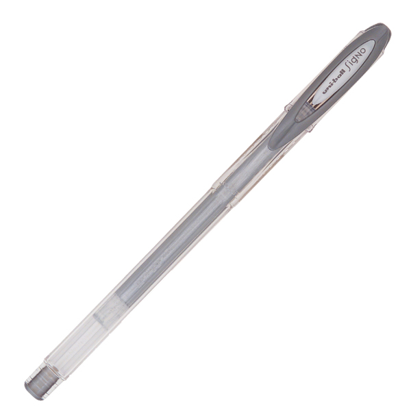 MD_80507 Penna a sfera gel con cappuccio Uni Ball Signo M120 - punta 0,8mm - argento - Uni Mitsubishi - immagine 1