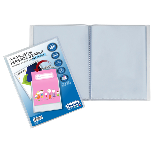 MD_80549 Portalistini personalizzabile Premium - liscio - 22x30 cm - 100 buste - trasparente - Favorit - immagine 1