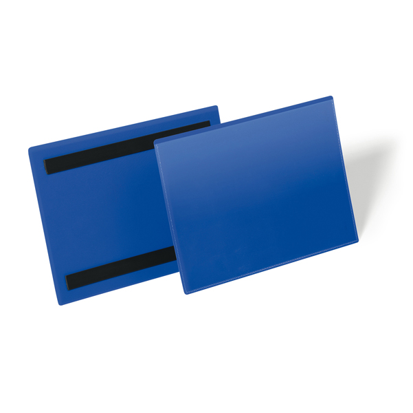 MD_80644 Buste identificative magnetiche - A5 orizzontale - blu - Durable - conf. 50 pezzi - immagine 1