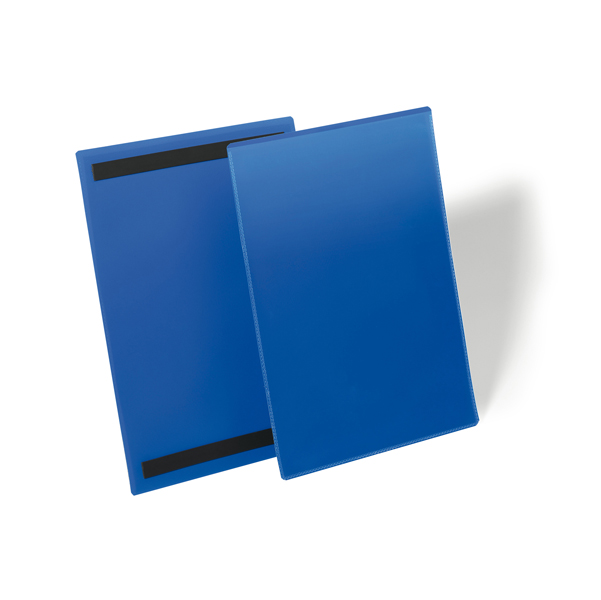MD_80645 Buste identificative magnetiche - A4 verticale - blu - Durable - conf. 50 pezzi - immagine 1