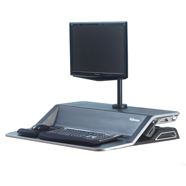 MD_80723 Postazione di lavoro Sit Stand Lotus - nero - Fellowes - immagine 1