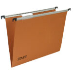 Cartella sospesa Silver - cassetto - interasse 33 cm - fondo V - 31,2 x 25 cm -  arancio - Bertesi
