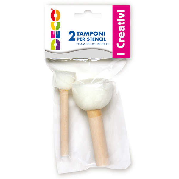 MD_81528 Tampone in spugna per stencil - ø 2- 4 cm - Deco - blister 2 pezzi - immagine 1