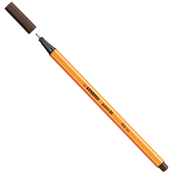 MD_81715 Fineliner Point 88 - tratto 0,4 mm - terra d'ombra 65 - Stabilo - immagine 1