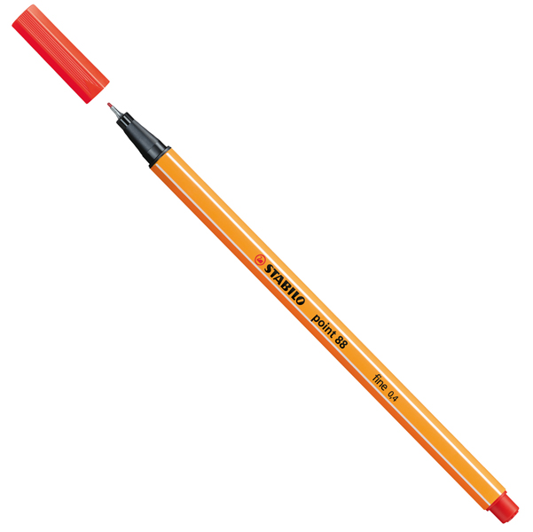 MD_81716 Fineliner Point 88 - tratto 0,4 mm - rosso chiaro 48 - Stabilo - immagine 1