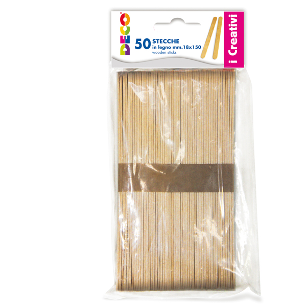 MD_82013 Stecca in legno - 18 x 150 mm - DECO - conf. 50 pezzi - immagine 1