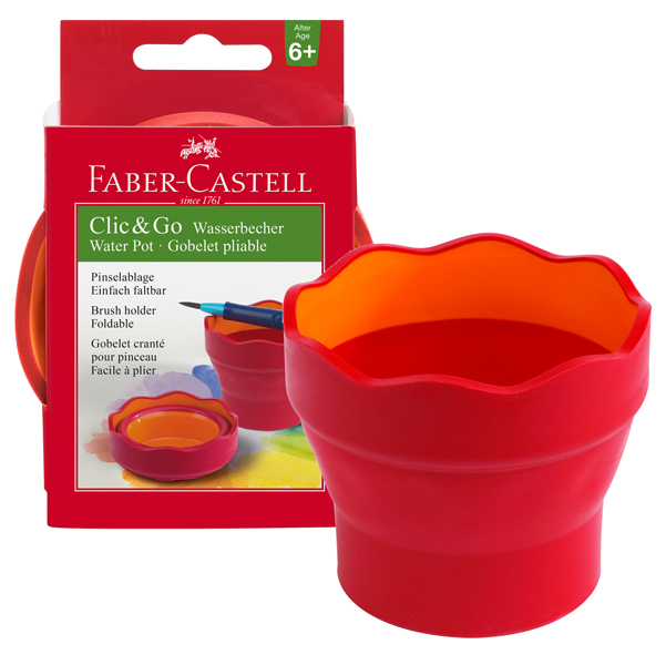 MD_82711 Vaschetta Click & Go - multiuso - rossa - Faber-Castell - immagine 1