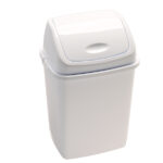Pattumiera con coperchio basculante Rif Basic - 36x29x55 cm - 35 L - bianco - Medial