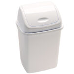 Pattumiera con coperchio basculante Rif Basic - 44x33x68 cm - 50 L - bianco - Medial
