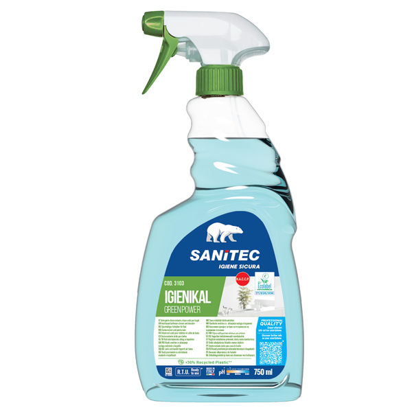 MD_82781 Detergente disincrostante Igienikal Green Power - trigger 750 ml - non profumato - Sanitec - immagine 1