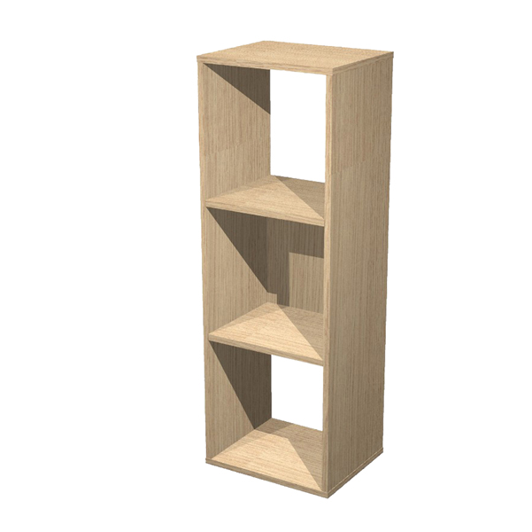 MD_82836 Libreria casellario Rainbow - 3 caselle - 35,9x29,2x103,9 cm - rovere - immagine 1