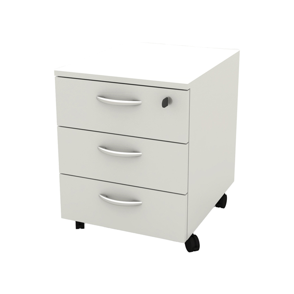 MD_82846 Cassettiera Rainbow - 3 cassetti - con ruote - 41 x 50 x 52,2 cm - bianco - immagine 1