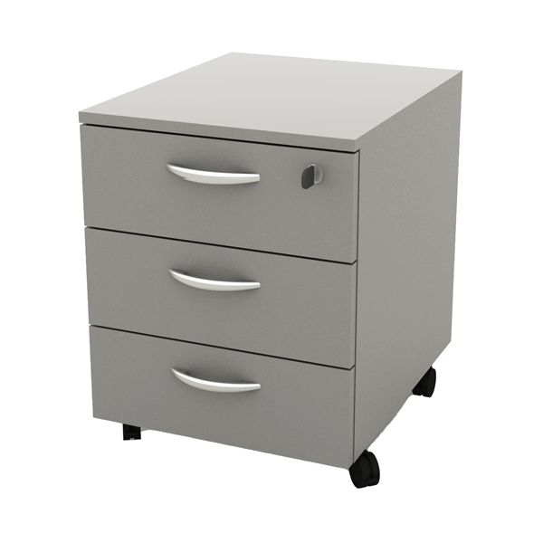 MD_82849 Cassettiera Rainbow - 3 cassetti - con ruote - 41 x 50 x 52,2 cm - grigio - immagine 1