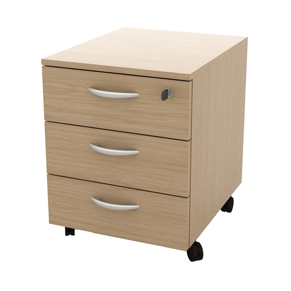 MD_82850 Cassettiera Rainbow - 3 cassetti - con ruote - 41 x 50 x 52,2 cm - rovere - immagine 1
