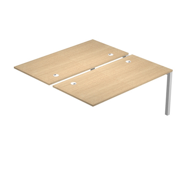 MD_82881 Postazione doppia aggiuntiva per scrivanie Agorà - 120 x 168 x 72,5 cm - rovere - immagine 1