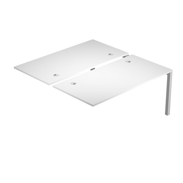 MD_82886 Postazione doppia aggiuntiva per scrivanie Agorà - 160 x 168 x 72,5 cm - bianco - immagine 1