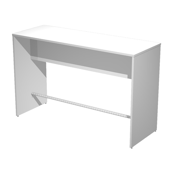 MD_82927 Tavolo alto Ristoro - 160 x 70 x 105 cm - bianco - immagine 1