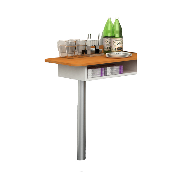 MD_82931 Allungo angolo Ristoro - punto caffè - 60 x 45 x 84 cm - bianco/noce chiaro - immagine 1