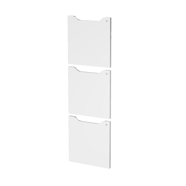 MD_82939 Set 3 ante per casellari Maxi Rainbow - con serratura - 36,8 x 36,8 cm - bianco - immagine 1