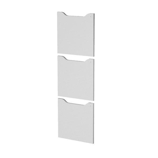 MD_82940 Set 3 ante per casellari Maxi Rainbow - con serratura - 36,8 x 36,8 cm - grigio - immagine 1