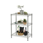 Kit scaffale Archimede Outdoor - 3 ripiani - 36 x 60 x75 cm - acciaio zincato - cromato - Serena Group