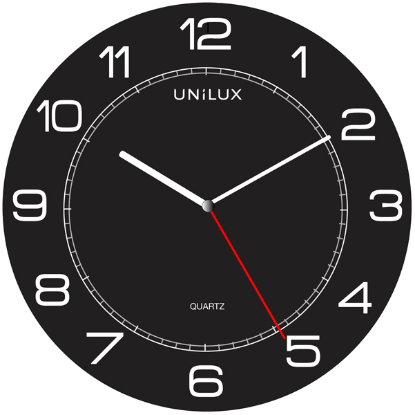 MD_83004 Orologio da parete Mega - diametro 57,5 cm - nero - Unilux - immagine 1