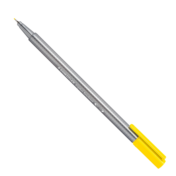 MD_83031 Penna Fineliner triplus - tratto 0,30mm - giallo - Staedtler - immagine 1