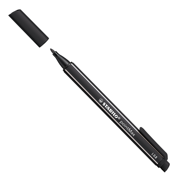 MD_83065 Pennarello PointMax punta feltro - punta 0,8mm - nero - Stabilo - immagine 1
