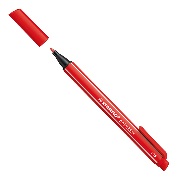 MD_83066 Pennarello PointMax punta feltro - punta 0,80mm - rosso - Stabilo - immagine 1