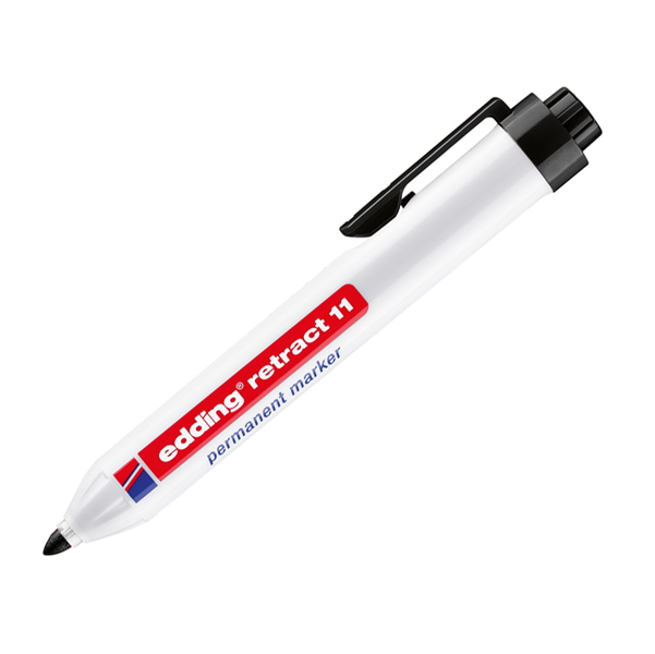 MD_83074 Marcatore permanente a scatto 11 - punta tonda - da 1,5 a 3 mm - nero - Edding - immagine 1