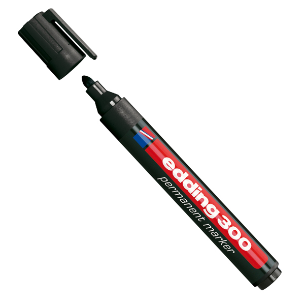 MD_83077 Marcatore permanente 300 - punta conica - da 1,5 a 3 mm - nero - Edding - immagine 1