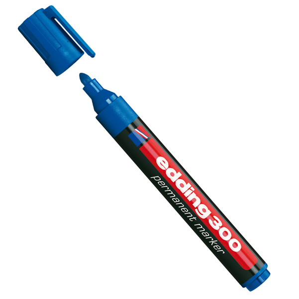 MD_83079 Marcatore permanente 300 - punta conica - da 1,5 a 3 mm - blu - Edding - immagine 1