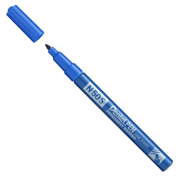 MD_83083 Marcatore permanente N50S - punta tonda - blu - Pentel - immagine 1