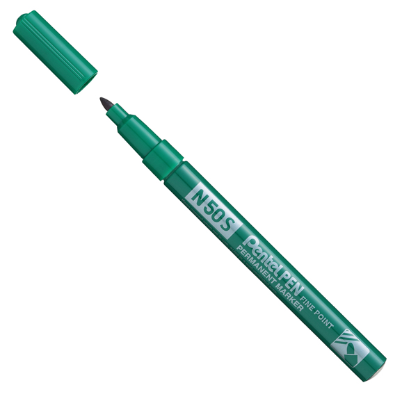 MD_83084 Marcatore permanente N50S - punta tonda - verde - Pentel - immagine 1
