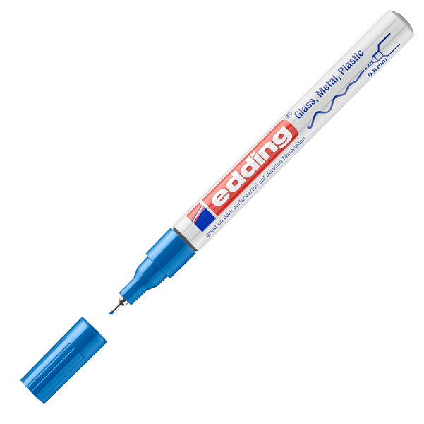 MD_83090 Marcatore permanente a vernice 780 - punta tonda extra fine - 0,8 mm - blu - Edding - immagine 1