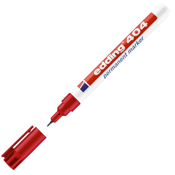 MD_83103 Marcatore permanente 404 - punta tonda extra fine - 0,75 mm - rosso - Edding - immagine 1