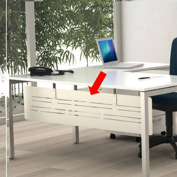 MD_83383 Controventatura metallica Easy Plus - per scrivania L 120 cm - 108 x 30 cm - bianco - immagine 1