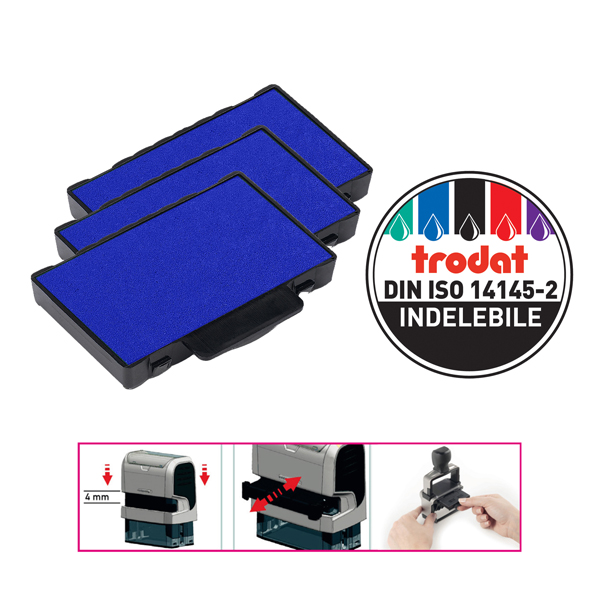 MD_83427 Tampone di ricambio 6/53 - blu - Trodat - conf. 3 pezzi - immagine 1