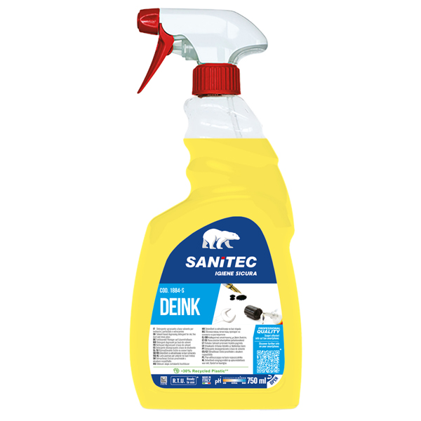 MD_84070 Detergente sgrassante Deink - trigger 750 ml - non profumato - Sanitec - immagine 1
