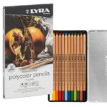 Pastelli colorati Rembrandt Polycolor -  3,7 mm - colori assortiti - Lyra - astuccio in metallo 12 pezzi