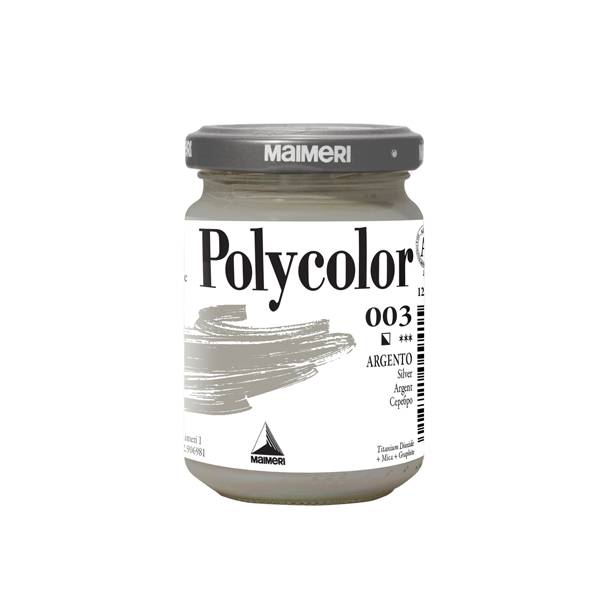 MD_85209 Colore vinilico Polycolor - 140 ml - argento - Maimeri - immagine 1