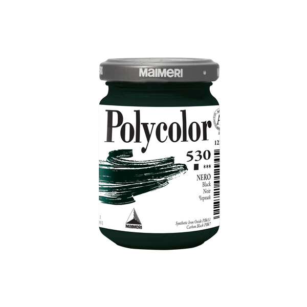 MD_85244 Colore vinilico Polycolor - 140 ml - nero - Maimeri - immagine 1