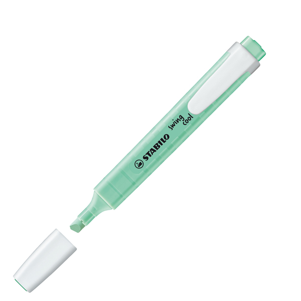 MD_85307 Evidenziatore Swing Cool pastel - punta a scalpello - tratto 1 - 4 mm - verde menta 116 - Stabilo - immagine 1