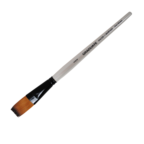 MD_85389 Pennello sintetico Graduate - piatto extra lungo - manico corto - n. 3/4 - Daler Rowney - immagine 1