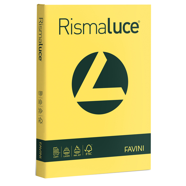 MD_85803 Carta Rismaluce - A4 - 90 gr - giallo sole 53 - Favini - conf. 300 fogli - immagine 1