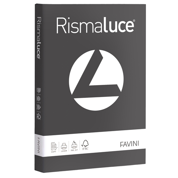 MD_85815 Carta Rismaluce - A4 - 200 gr - grafite 72 - Favini - conf. 125 fogli - immagine 1
