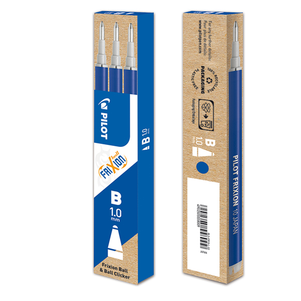 MD_85896 Refill sfera frixionball clicker - punta 1,0 mm - blu - Pilot - conf. 3 pezzi - immagine 1