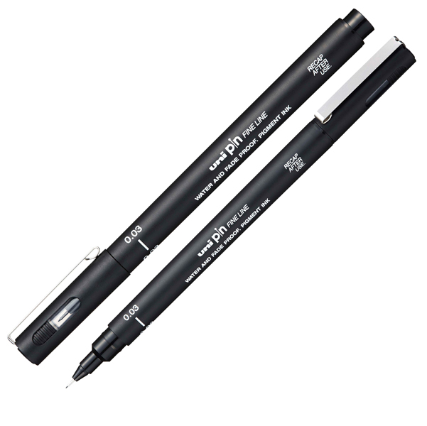 MD_85909 Pin fineliner - punta 0,03mm - nero - Uni Mitsubishi - immagine 1