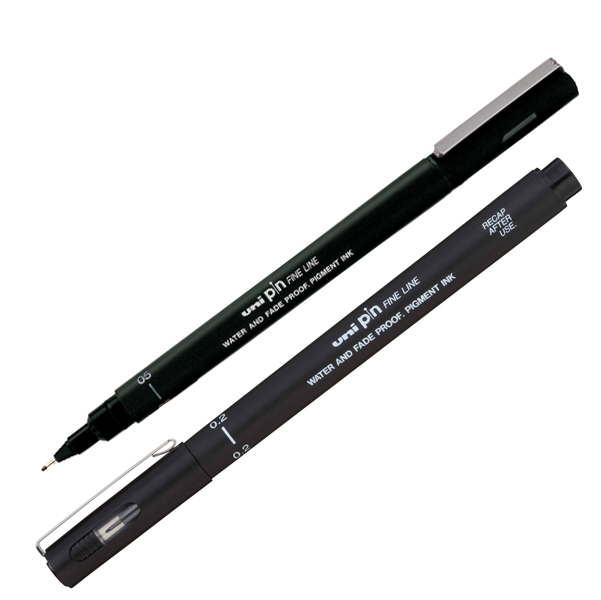 MD_85910 Pin fineliner - punta 0,2mm - nero - Uni Mitsubishi - immagine 1
