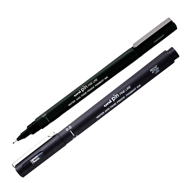 MD_85911 Pin fineliner - punta 0.5 mm - nero - Uni Mitsubishi - immagine 1